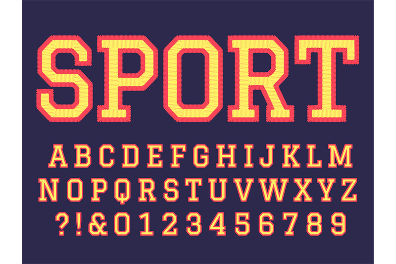 Embroidery Font Sewing Alphabet Letters College Football Team Embroi By Tartila Thehungryjpeg Com