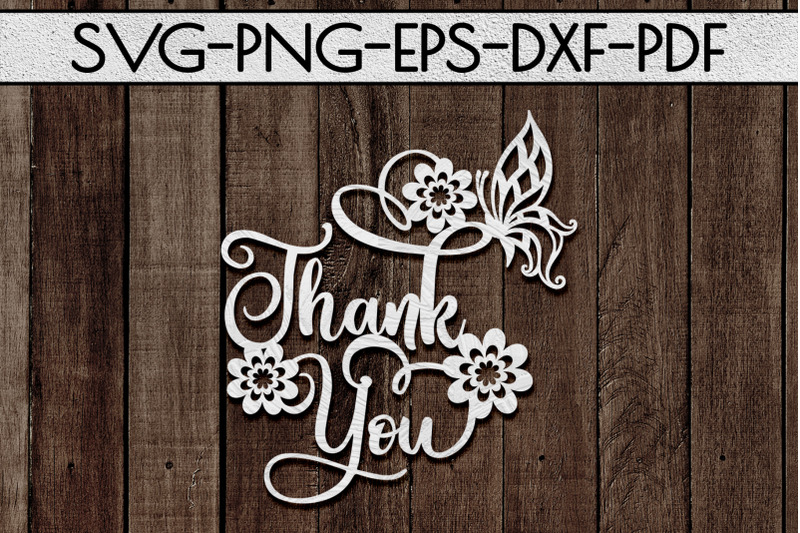 Thank You 1 Papercut Template, Spring Appreciation Svg, Pdf By Mulia 