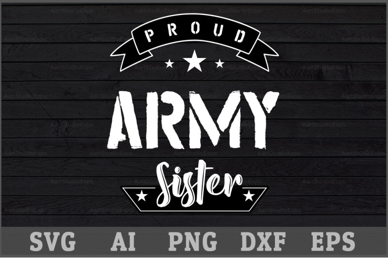 Proud Army Sister SVG design By Creative Art | TheHungryJPEG