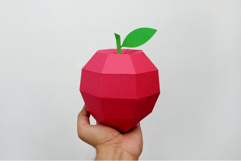 DIY Apple model - 3d papercraft By PAPER amaze | TheHungryJPEG