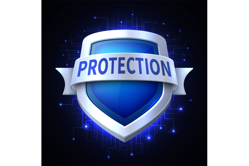 Protection shield vector icon for various safety concept By Microvector ...