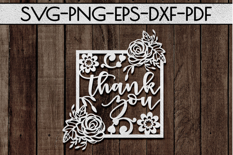 Thank You 5 Papercut Template, Appreciation Frame SVG, PDF By Mulia ...