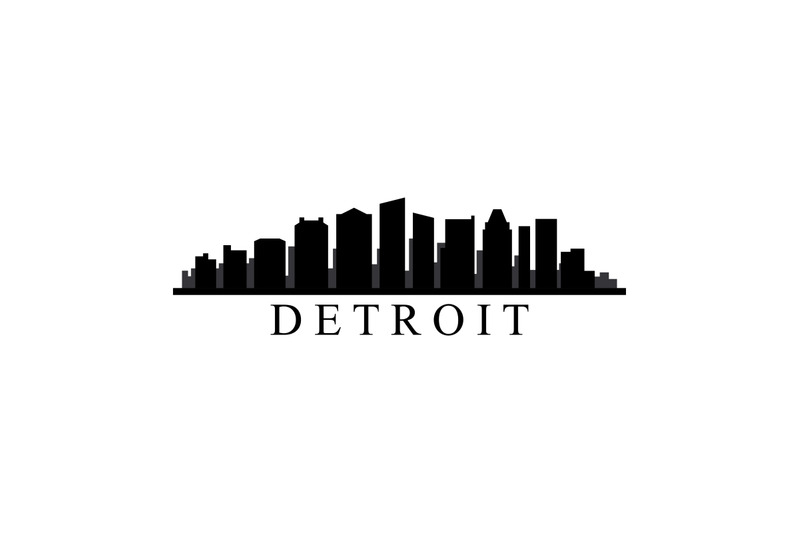 Detroit skyline By Marco Livolsi | TheHungryJPEG