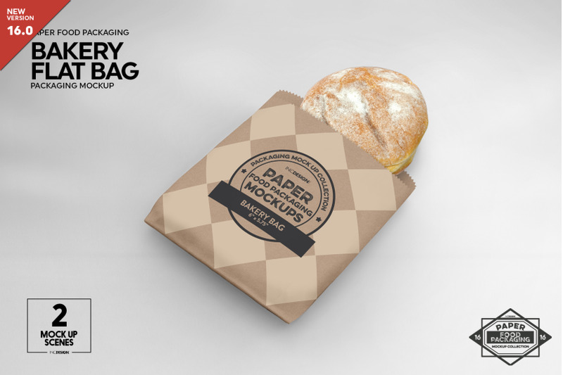 Flat Bakery Bags Packaging Mockup By INC Design Studio TheHungryJPEG