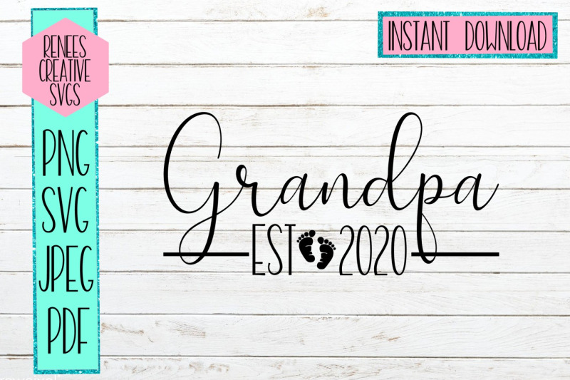Download Grandpa Est 2020 | New Grandparents | SVG Cut File By ...