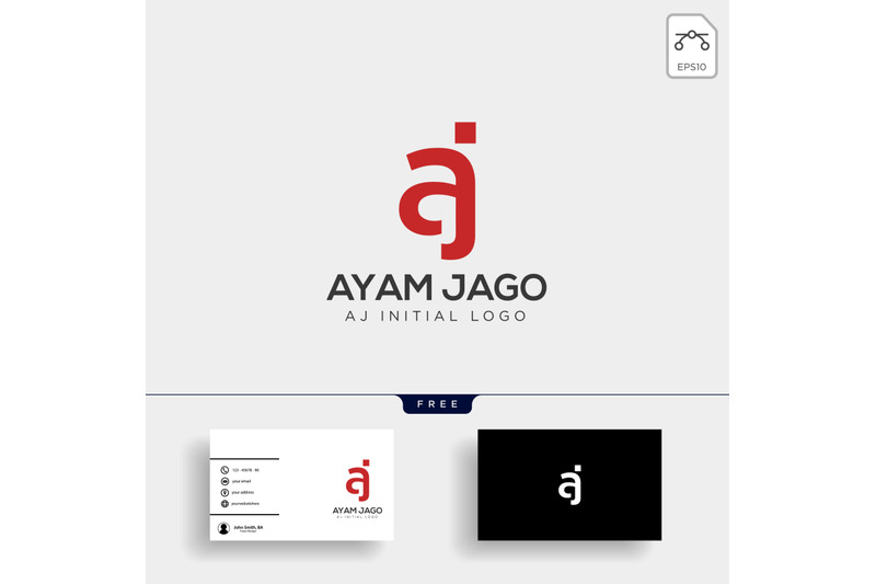 letter aj initial logo template By Vectoryzen | TheHungryJPEG