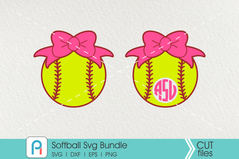 Softball Svg, Softball Monogram Svg, Softball Clip Art By ...