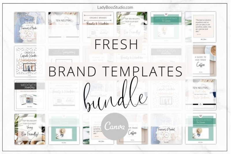 Canva Fresh Branding Bundle By Lady Boss Studio | TheHungryJPEG