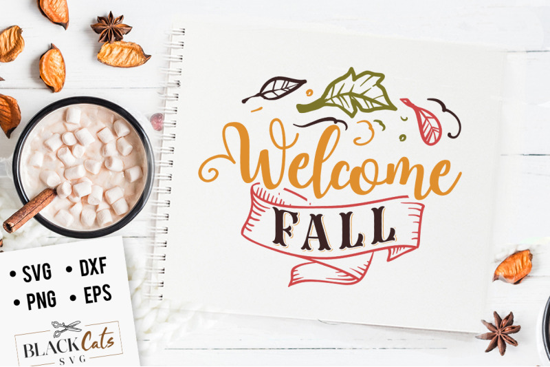 Welcome fall SVG By BlackCatsSVG | TheHungryJPEG