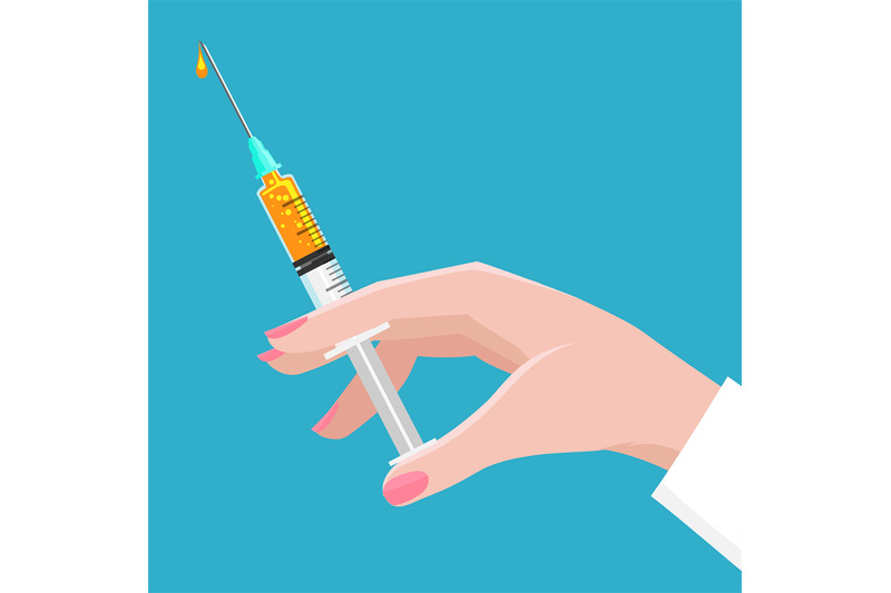 Syringe vaccination concept By vectortatu | TheHungryJPEG