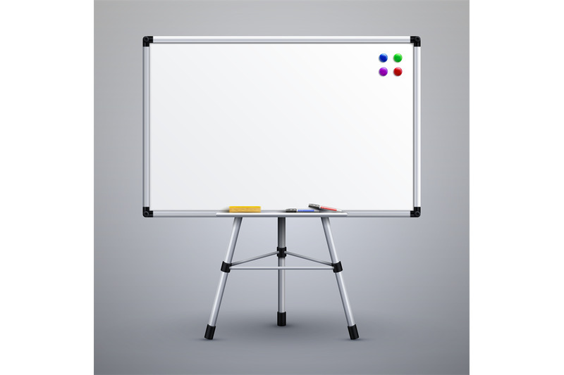 White Board with Tripod. Whiteboard Stand on Tripod. Blank Blackboard for  Presentation Stock Vector - Illustration of film, blackboard: 244809707