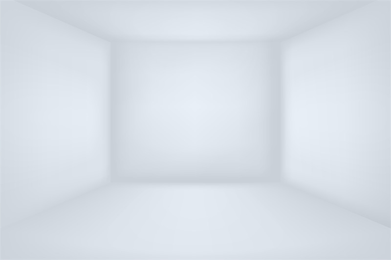 Empty white room. Minimal 3d interior vector illustration By