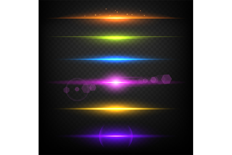 Line glow borders. Neon light illuminated linear burst vector template ...