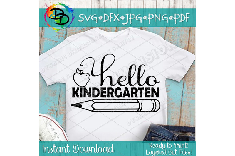 Hello Kindergarten SVG, Kindergarten svg, Back to school, cut file, s ...