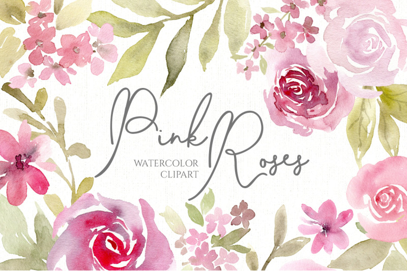 Pink Watercolor Flowers, Bouquets, Pattern PNG By WatercolorFlowers ...