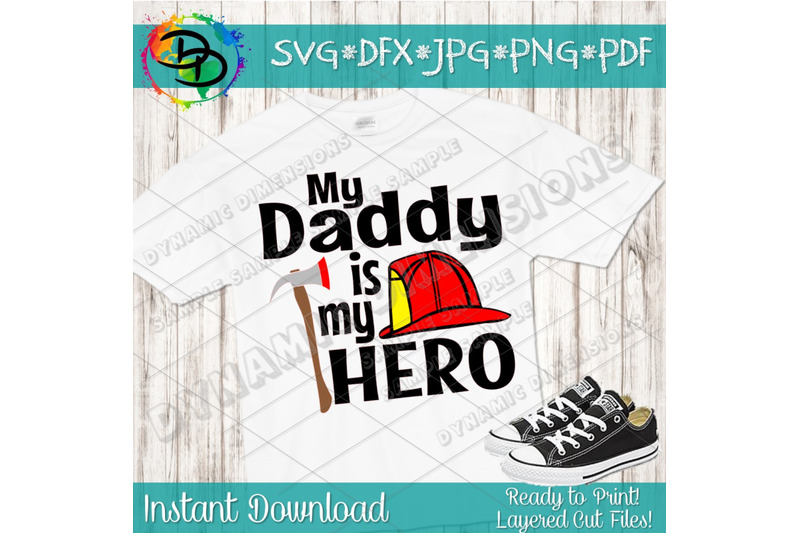 Download Firefighter svg, Daddy Is My Hero Firefighter svg, Fireman ...