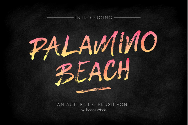 Palamino Beach Brush Font By Joanne Marie Thehungryjpeg Com