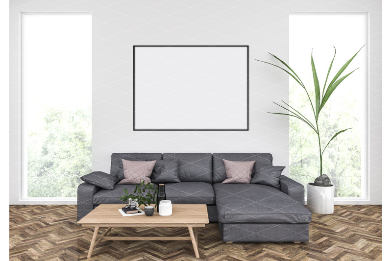 Interior scene - artwork background - frame mockup By Elmil Design ...