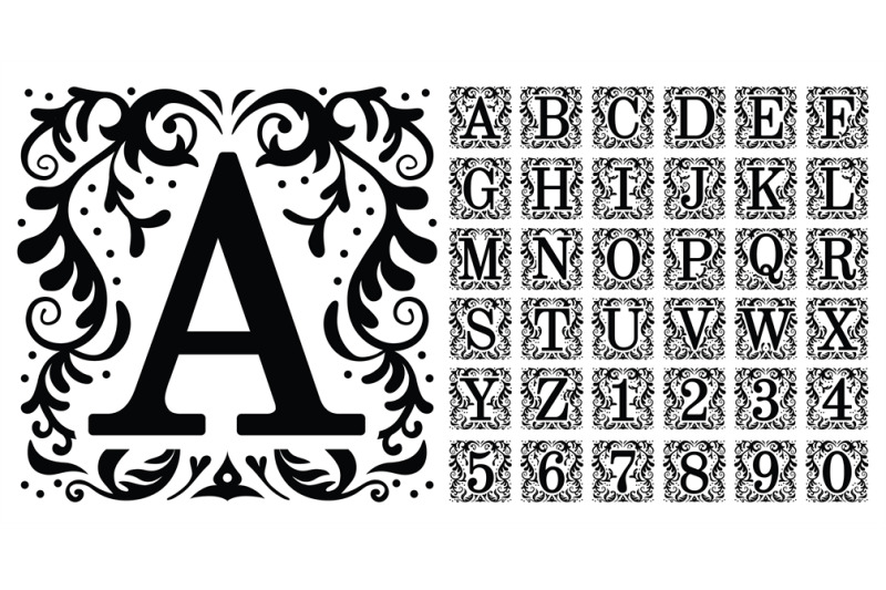 Vintage Monogram Letters Decorative Ornamental Ancient Capital Letter By Tartila Thehungryjpeg Com