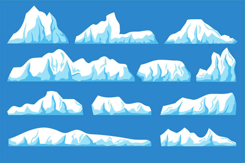 iceberg shapes clipart