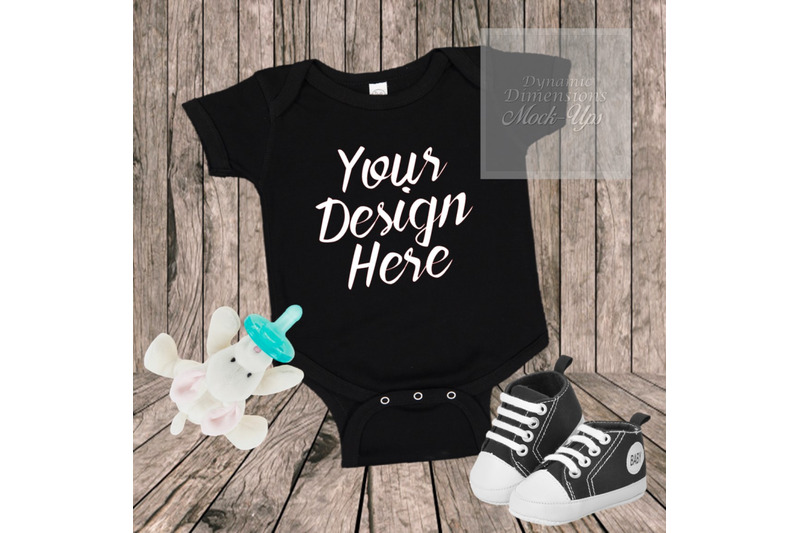 Download Blank Black Baby Onesie Mockup, Fashion Design Styled ...