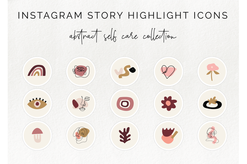 15 Instagram story highlight icons - abstract blush collection By ...