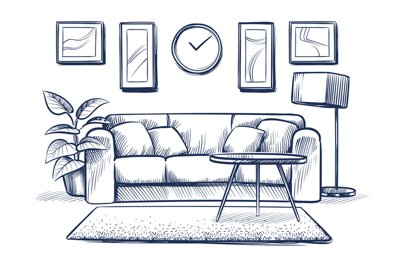 42,292 Living Room Sketch Images, Stock Photos & Vectors | Shutterstock