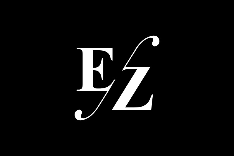 EZ Monogram Logo Design By Vectorseller | TheHungryJPEG.com