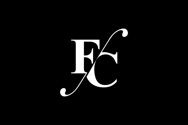 FC Monogram Logo Design By Vectorseller | TheHungryJPEG.com