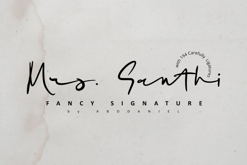 Mrs Santhi Fancy Signature By Abodnyl Thehungryjpeg Com