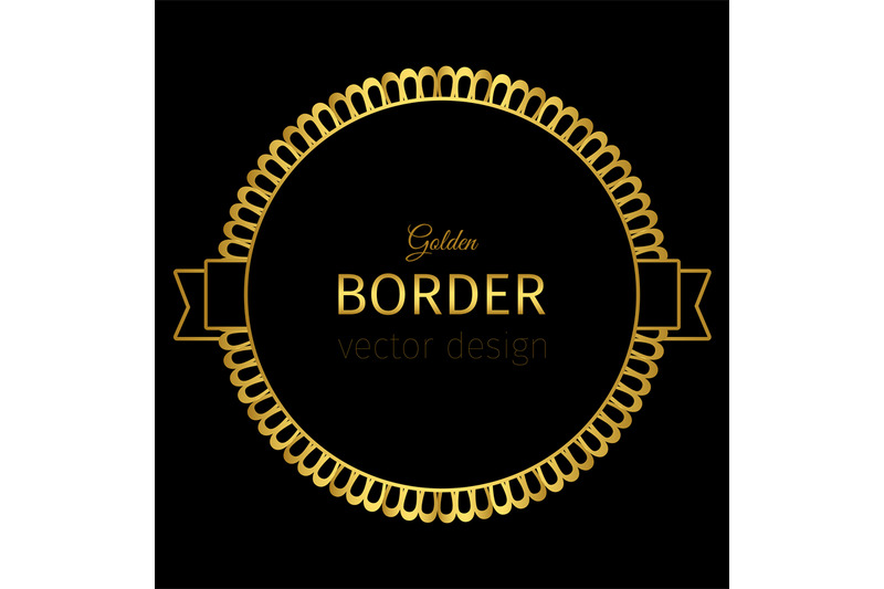 Golden circle label with lacy border By SmartStartStocker | TheHungryJPEG