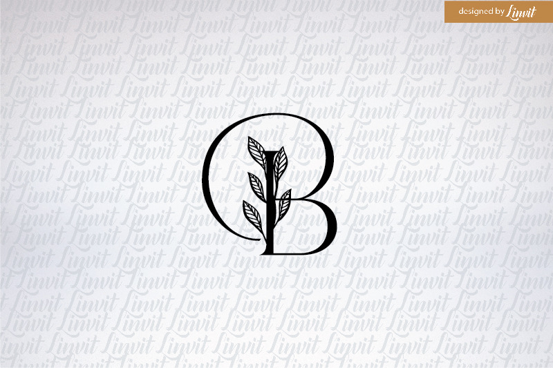 B Wedding Logo Monogram B B Font B Initial By Linvit Thehungryjpeg Com