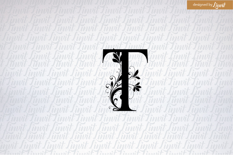 T Logo T Initial Monogram T T Wedding Monogram Letter T By Linvit Thehungryjpeg Com