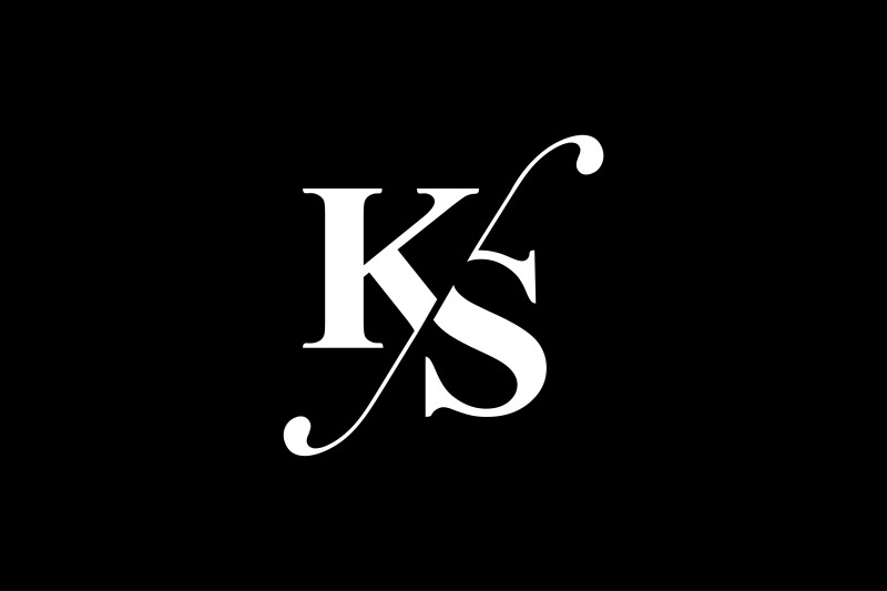 KS Monogram Logo Design By Vectorseller | TheHungryJPEG.com