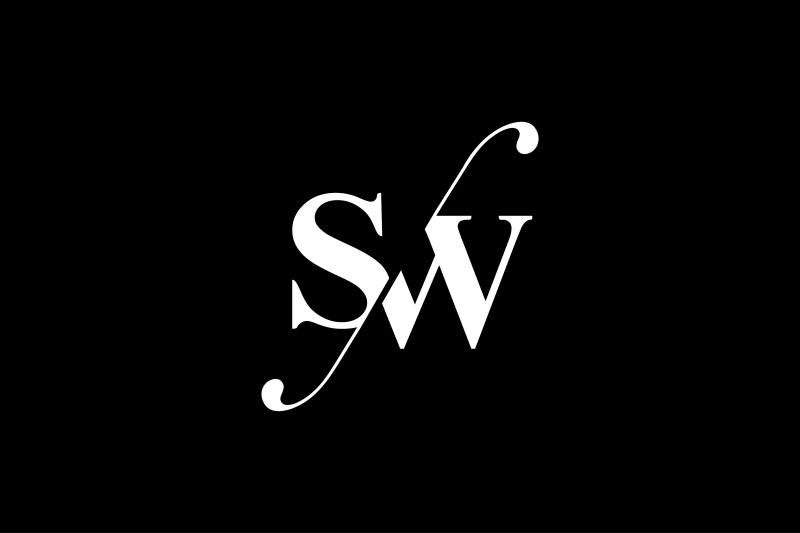 SW Monogram Logo Design By Vectorseller | TheHungryJPEG.com