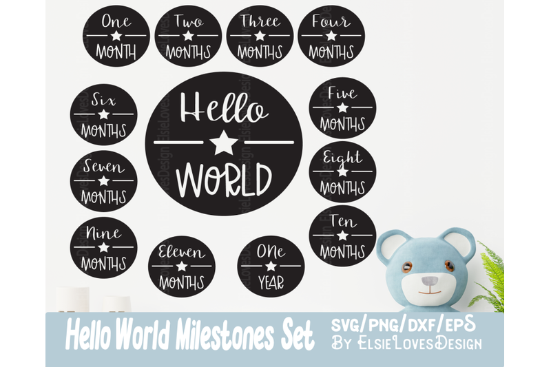 Download Baby Milestones - Hello World SVG Files By ...