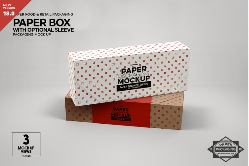 Paper Boxes with Sleeve Mockup By INC Design Studio | TheHungryJPEG.com