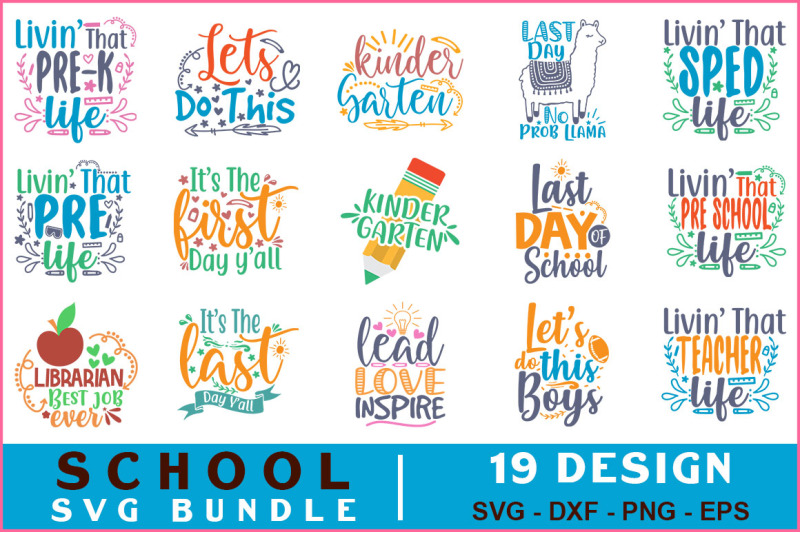 School Quotes Svg Bundle Vol-13 By teewinkle | TheHungryJPEG