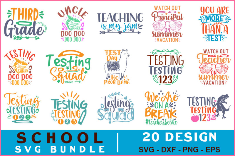 School Quotes Svg Bundle Vol-18 By teewinkle | TheHungryJPEG