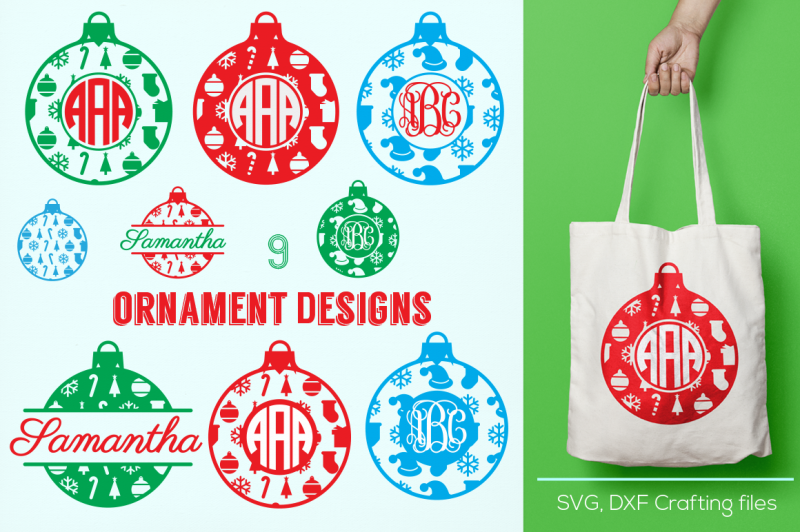 Download Christmas Ornament monogram frames svg, cricut ornaments svg,ornaments svg, Designs Svg cutting ...