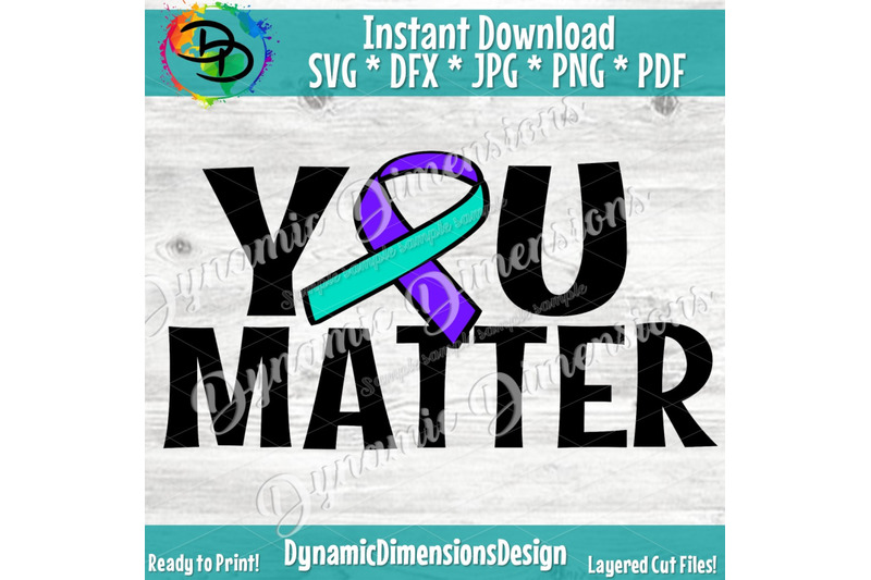 You Matter svg, Suicide Ribbon, Suicide Loss Ribbon, Feather SVG ...