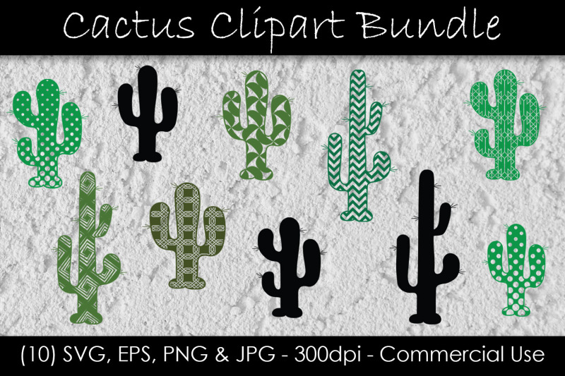 Download Cactus SVG Bundle - Cactus Clip Art - Cactus Silhouette By ...