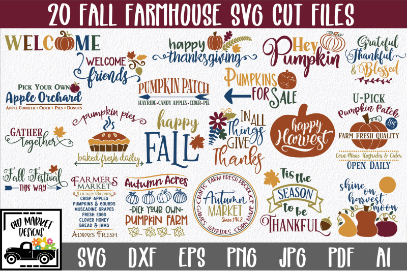 Download Fall Farmhouse SVG Cut file Bundle By Shannon Keyser ...