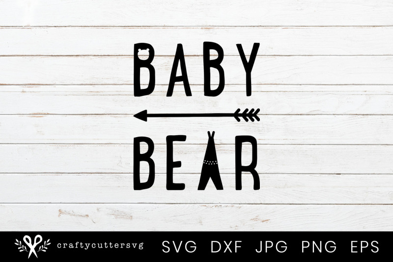 Baby Bear Toddler Svg Cut File Clipart By Crafty Cutter SVG | TheHungryJPEG