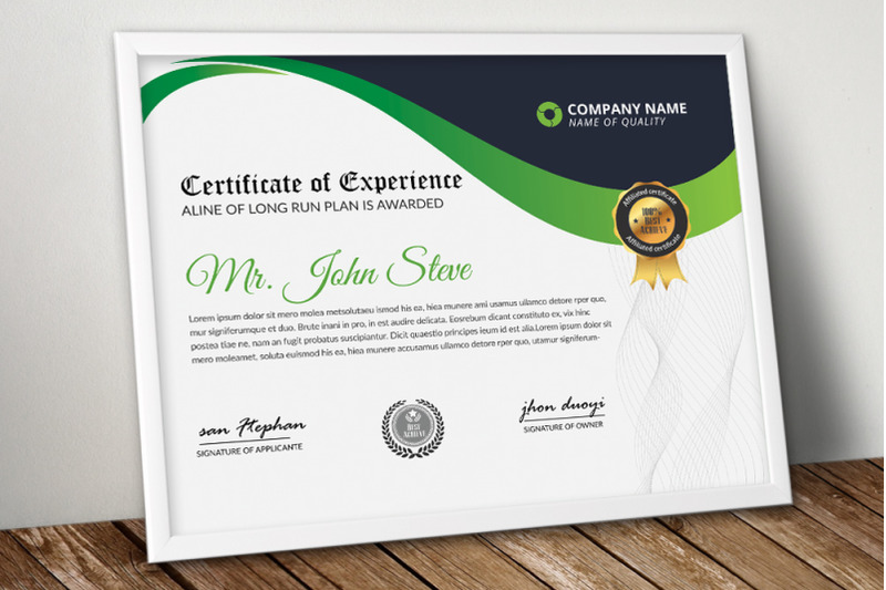 Certificate Word Template By Designhub | TheHungryJPEG.com