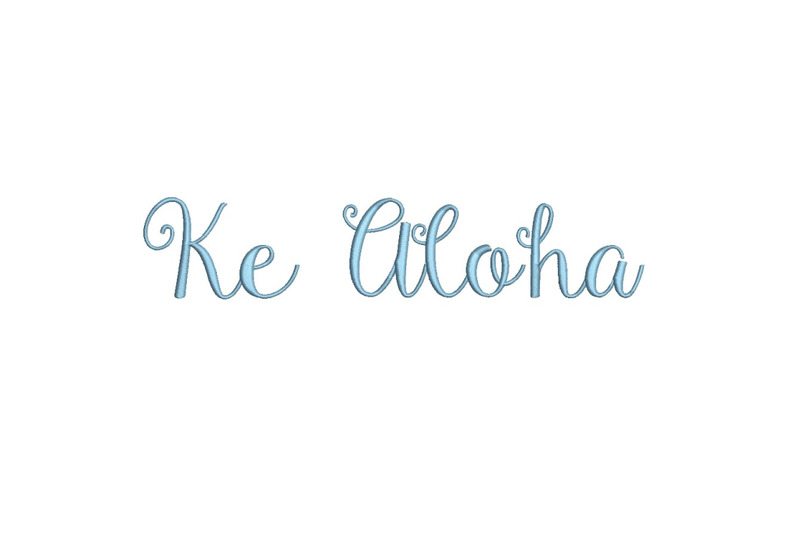 Ke Aloha 15 sizes embroidery font By DigitizingWithLove | TheHungryJPEG