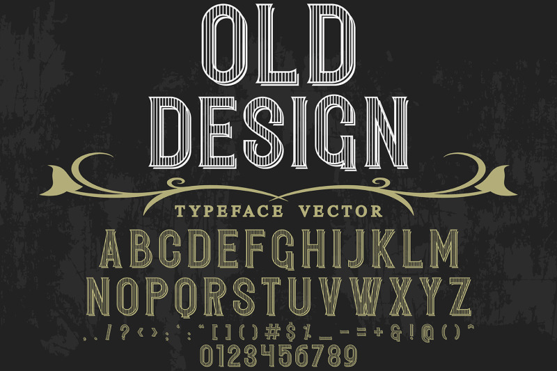 vintage Typeface vector label design By vintage_font | TheHungryJPEG