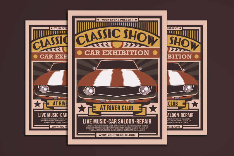 Classic Show Car Exhibition By muhamadiqbalhidayat | TheHungryJPEG