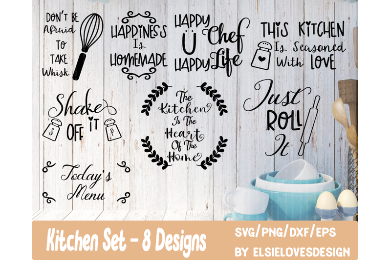 Kitchen SVG Bundle By ElsieLovesDesign | TheHungryJPEG.com