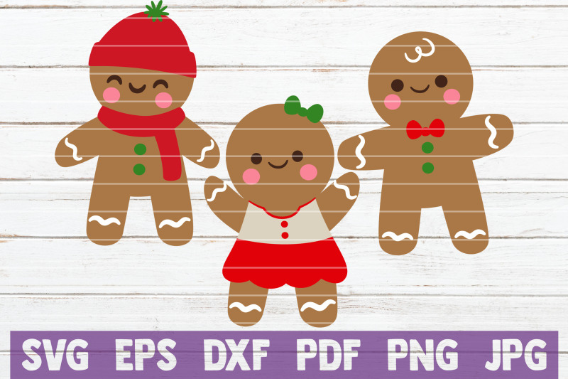 Gingerbread SVG Cut Files By MintyMarshmallows | TheHungryJPEG